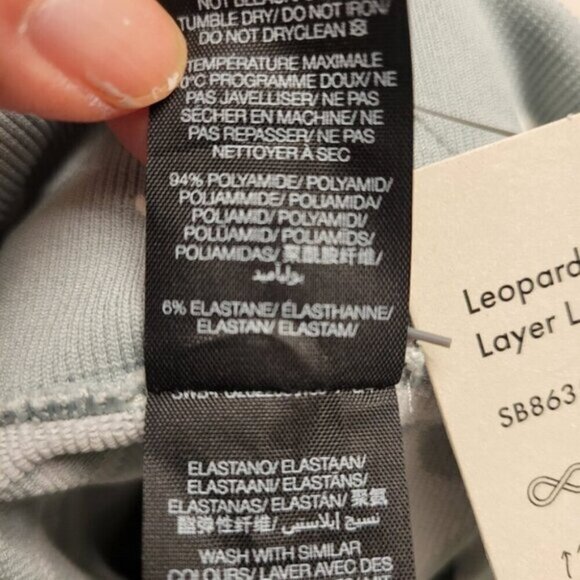 NEW Sweaty Betty leopard animal jacquard base layer legging green  white 4 XS - Picture 7 of 9